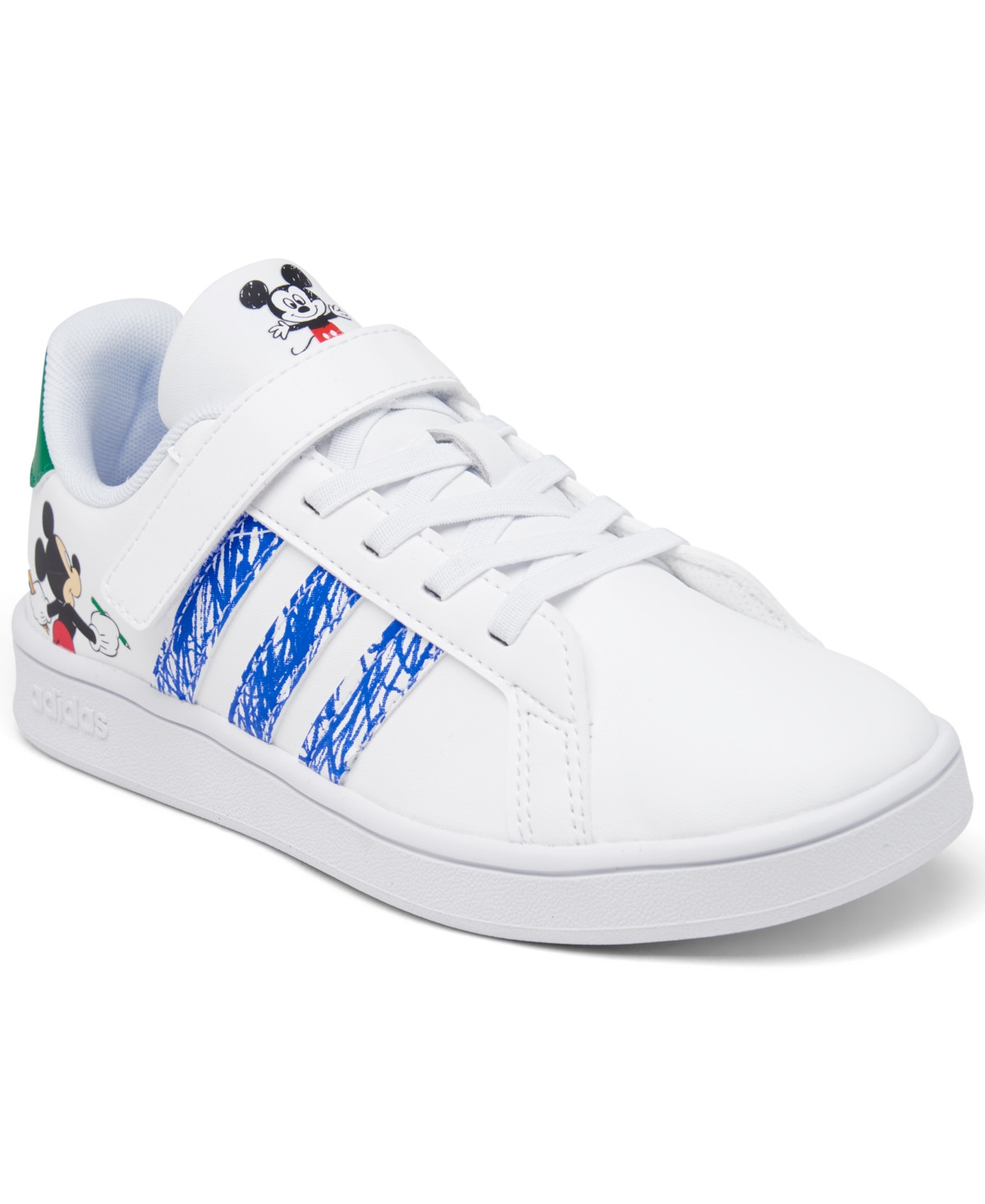 adidas X Disney Little Kids Mickey Mouse Grand Court Stay-Put Closure Casual Sneakers from Finish Li | Macys (US)