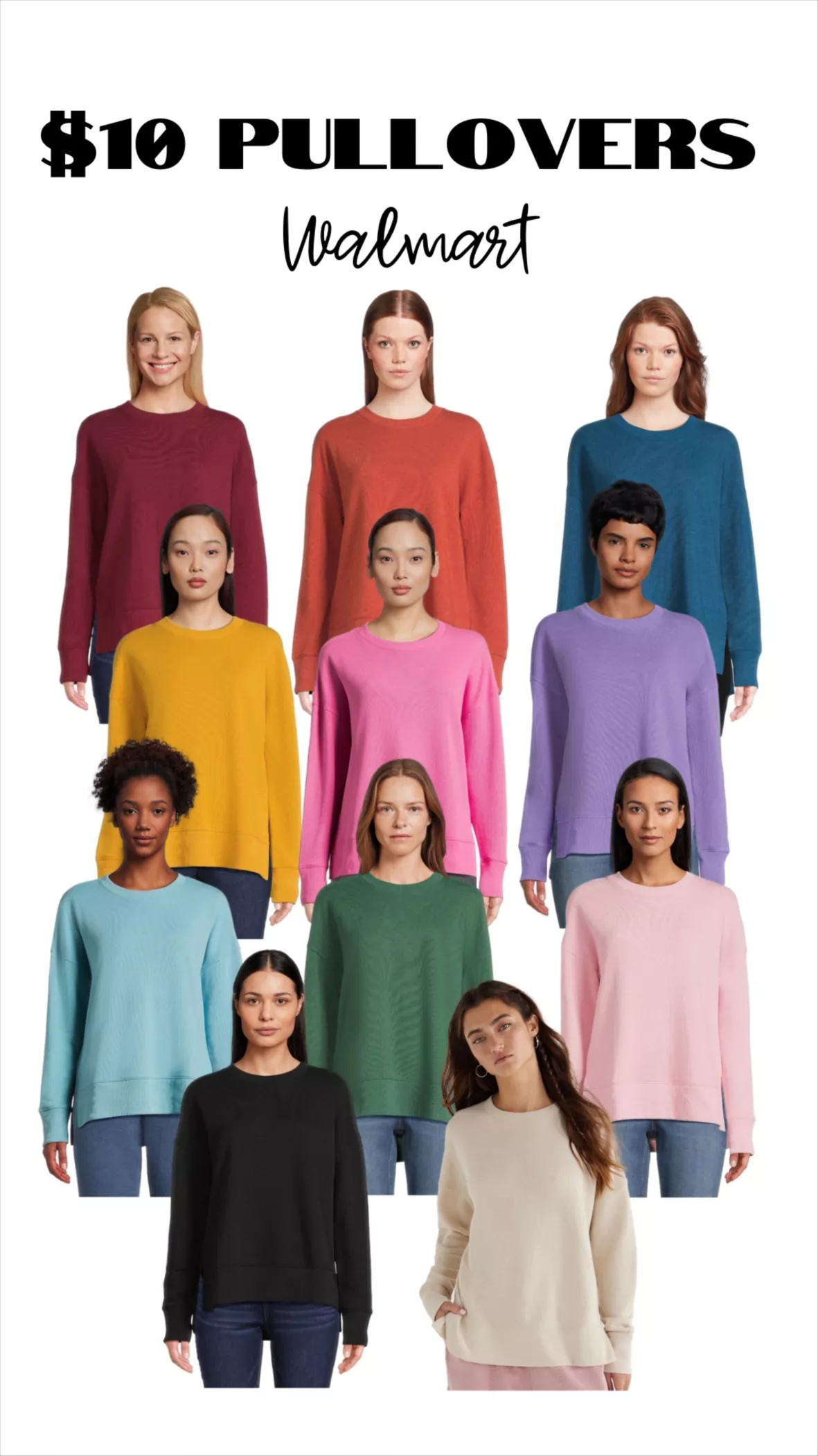 Time and Tru Women's Pullover Crew … curated on LTK