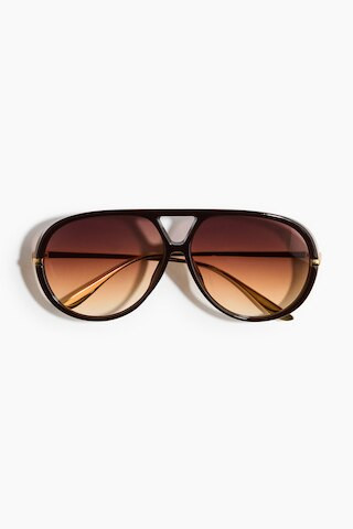 H & M - Aviator-Style Sunglasses - Dark Brown | H&M (US + CA)