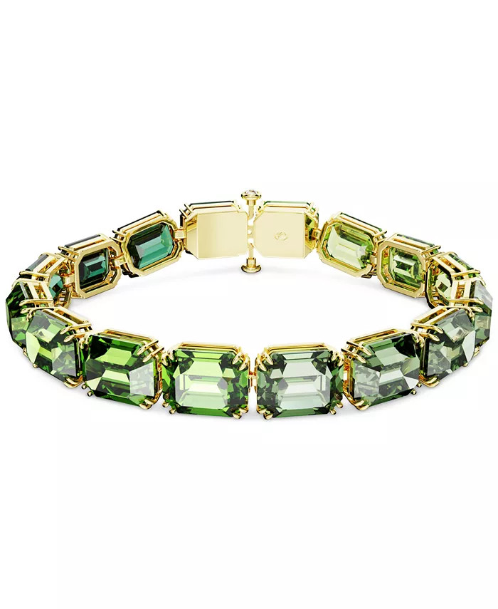 Swarovski Gold-Tone Color Octagon Crystal Flex Bracelet - Macy's | Macy's