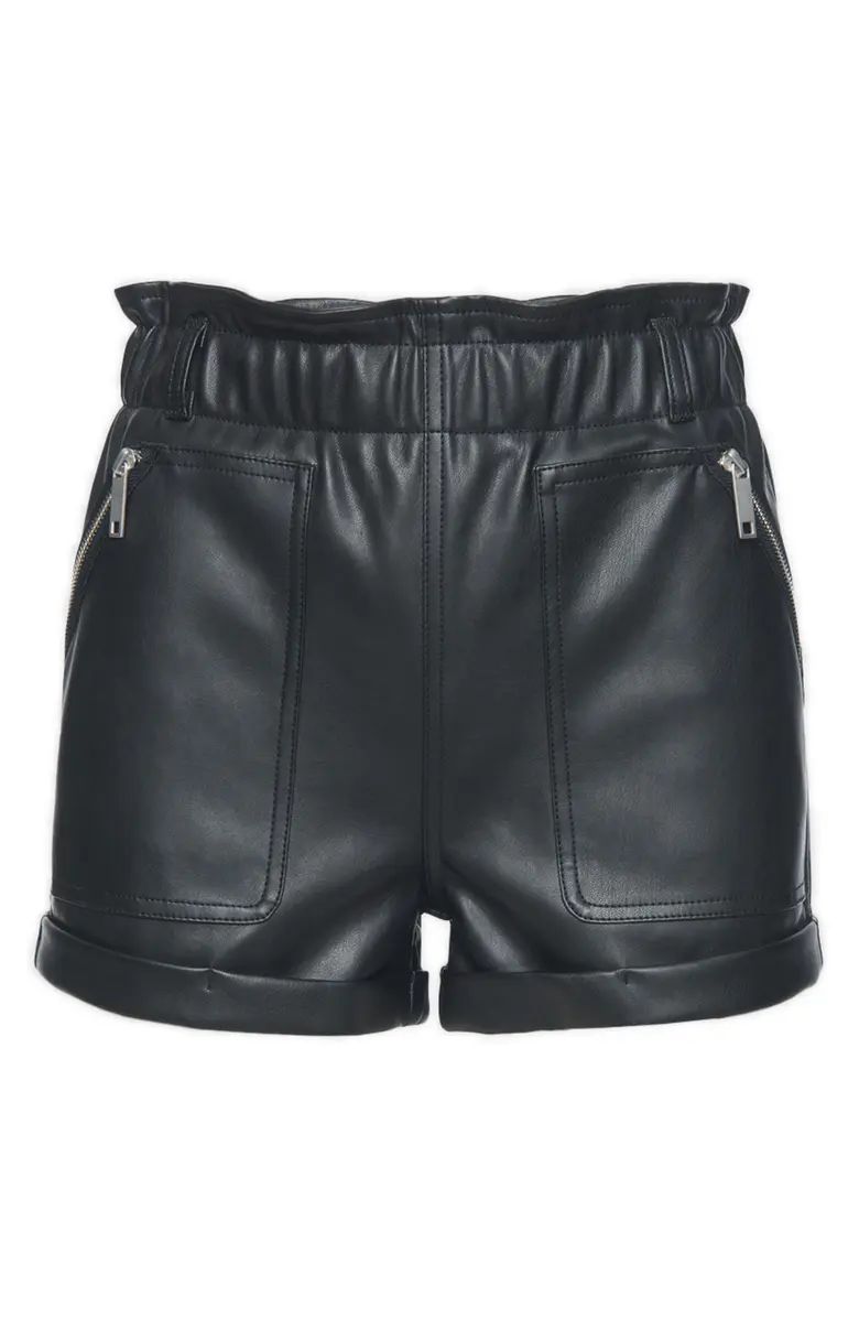 Elastic Waist Faux Leather Shorts | Nordstrom