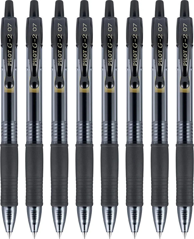 PILOT G2 Premium Refillable & Retractable Rolling Ball Gel Pens, Fine Point, Black, 8-Pack (15298... | Amazon (US)