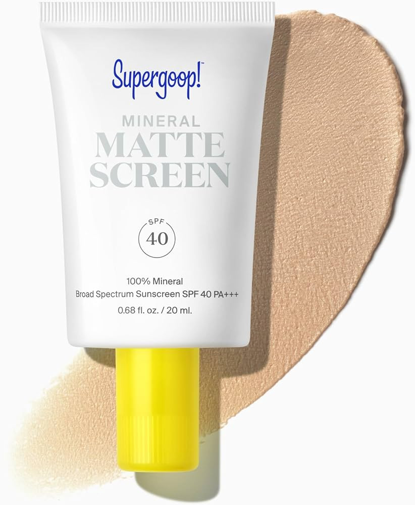 Supergoop! Mineral Mattescreen SPF 40 - Mineral, Oil-Free Broad Spectrum Sunscreen - Smooths Skin... | Amazon (US)