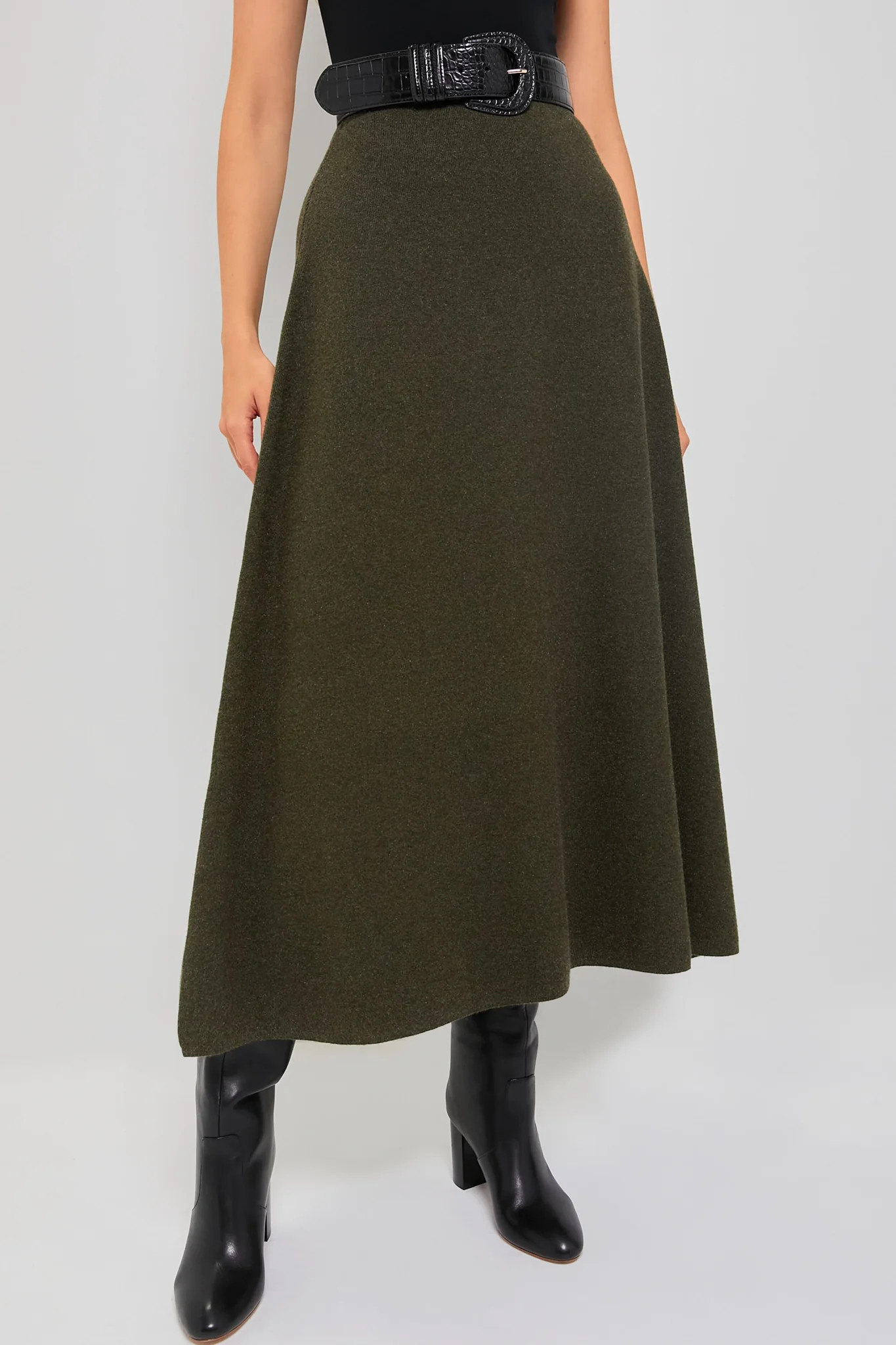Moss Green Raye Knit Skirt | Tuckernuck (US)