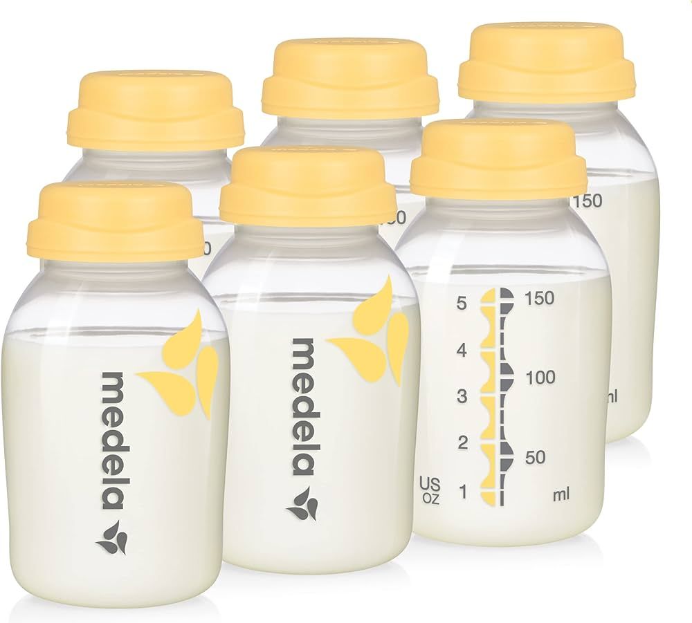 Medela Breast Milk Collection and Storage Bottles, 6 Pack, 5 Ounce Breastmilk Container, Compatib... | Amazon (US)