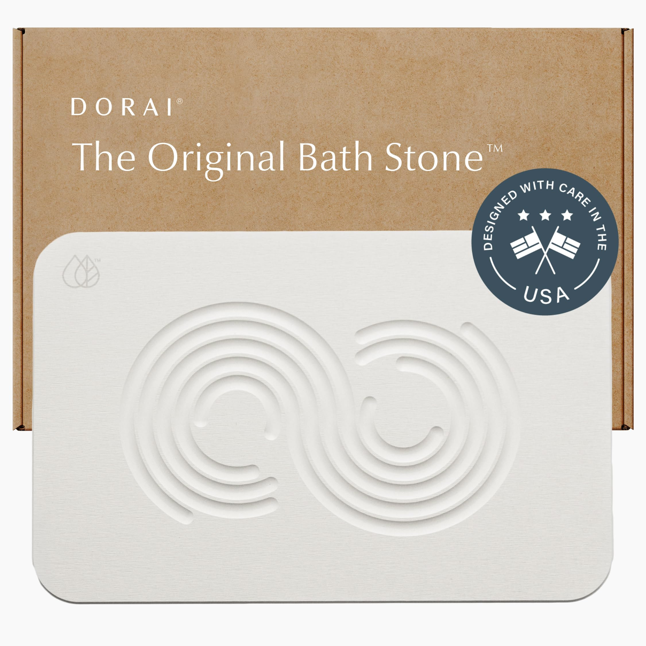 Dorai Home Bath Stone Mat 23.6"x15.4" Quick-Dry, Non-Slip Diatomite Stone Bath Mat for Bathroom, ... | Amazon (US)