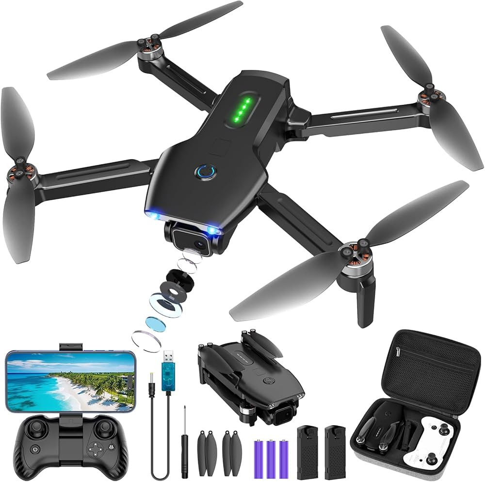 Drone with Camera, Brushless Motor 1080P FPV Drone with 2 Batteries, One Key Take Off/Land, 360 F... | Amazon (US)