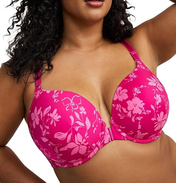 Torrid Women's Plus Size Bra - Perfect T-Shirt Front-Close Lightly Lined Bra | Amazon (US)