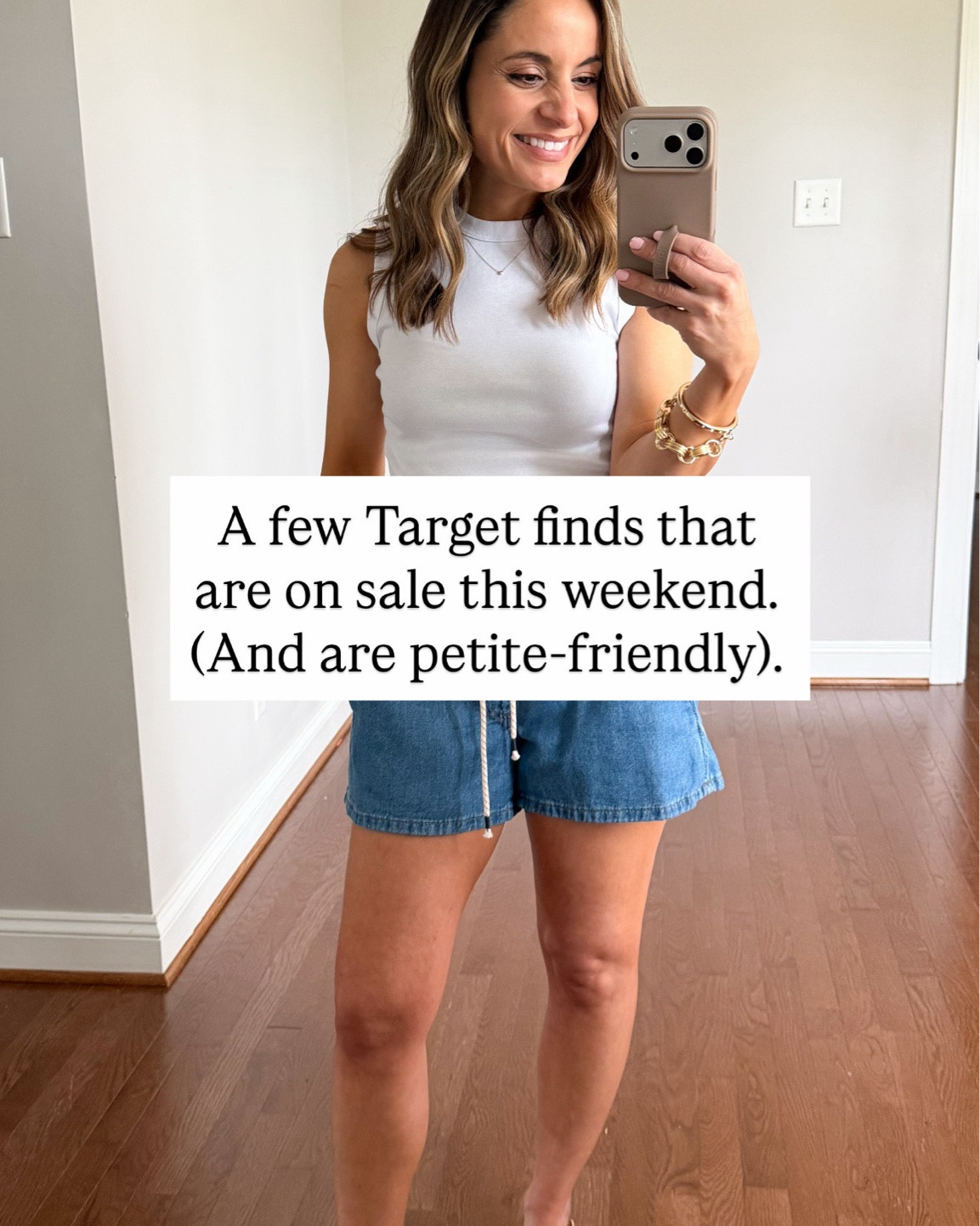 A few petite-friendly target finds that are on sale today! 

Denim shorts: xs 
Floral dresses (pink and ivory): xs 
Denim top: xs 
Active dress: xs 
Linen blend rust dress: xs 
Floral maxi dress: xs

#LTKSaleAlert