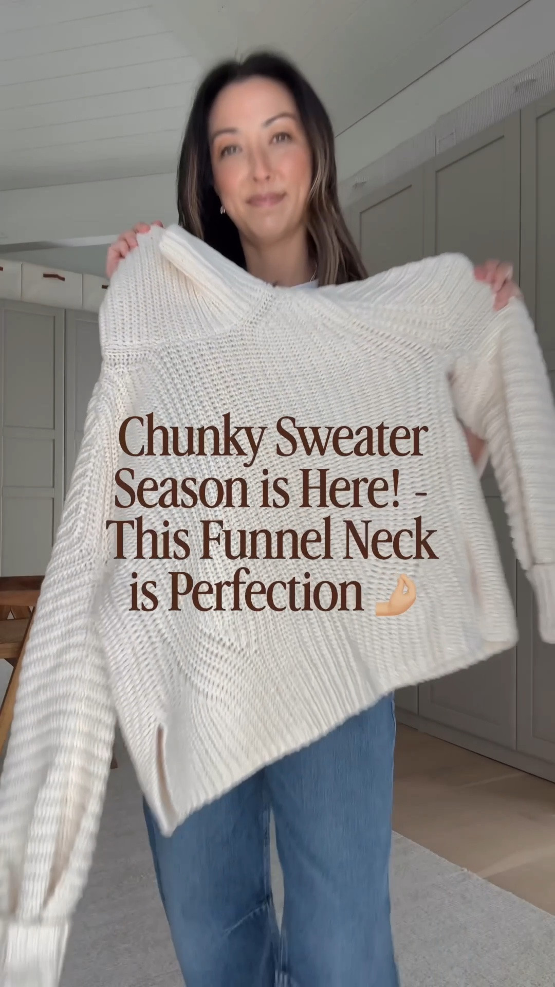 Chunky sweater season is here! And the funnel neck on this one is so good! Has a bit of a balloon sleeve 

Banana Tepublic sweater xs - could wear the small
Citizens of Humanity Miro jeans 25, cut hems
Madewell flats 5 - old
J.crew bag
Celine sunglasses 
Dorsey Cecilia earrings 3.4

#LTKmomlife #LTKOver40 #LTKPetite