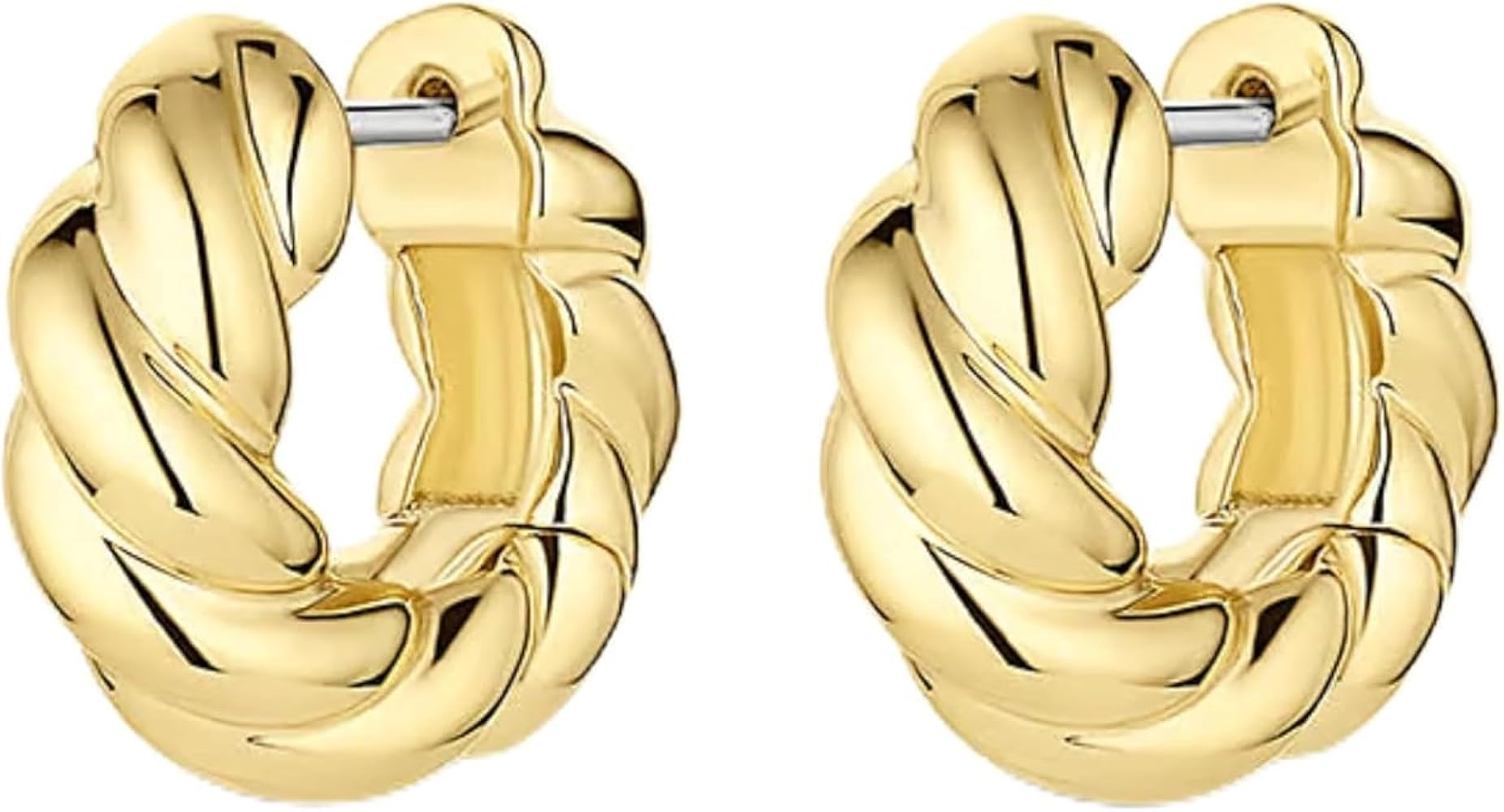 gorjana - Crew Helium Huggies - 18k Gold or Silver - Daily Earring Wear - Unique Rope Texture - L... | Amazon (US)