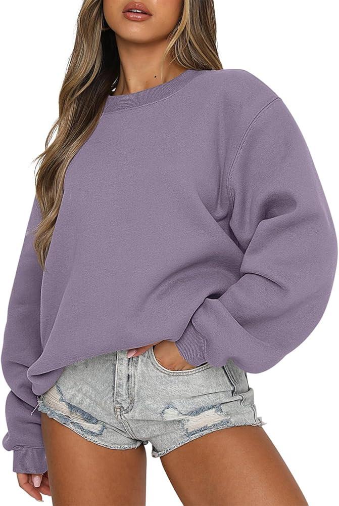 ANRABESS Women's Sweatshirts Hoodies Crewneck Oversized Fleece Pullover Sweaters Cute Top Y2K Tee... | Amazon (US)