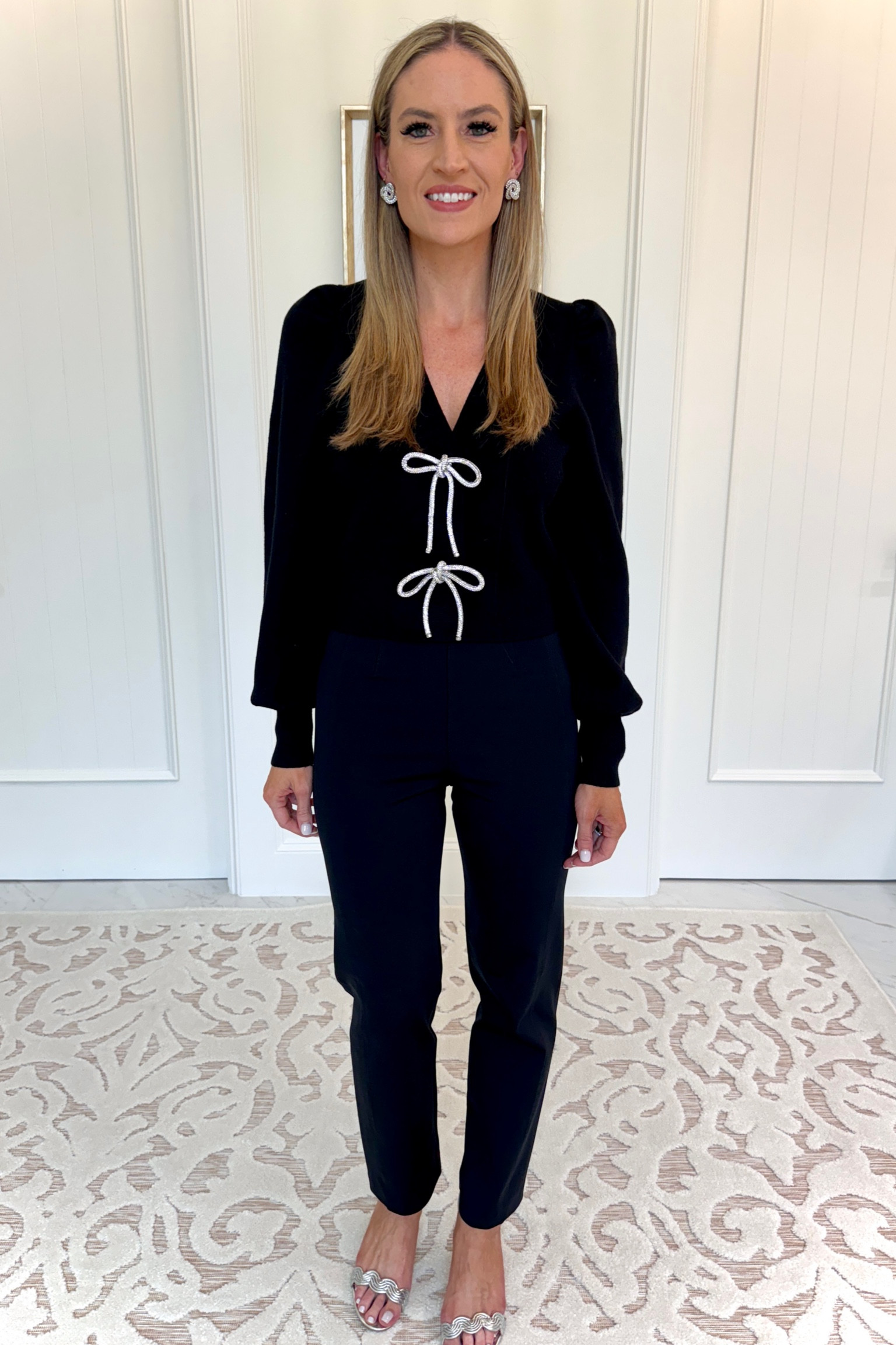 ✨ Holiday Outfit ✨

I’m just loving this bow button cardigan more than I thought I would. Some colors are sold out but others are available. I’m wearing an XS and it has some room in it. 

These are my other favorite pair of slacks! It’s pull on style and straight leg ankle length. 😍 It comes in espresso (brown) and black.  I’m wearing XS. 

#everypiecefits

#LTKover40 #LTKSeasonal #LTKHoliday