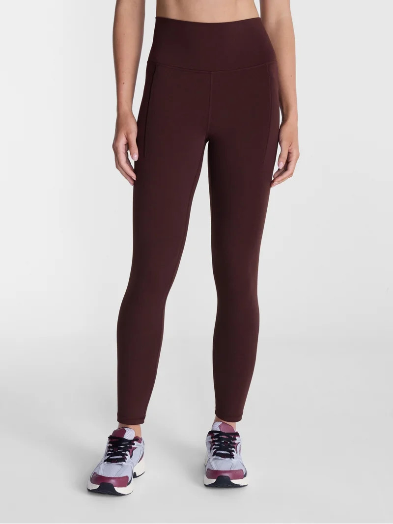 Avia Women's and Women's Plus SoftSculpt High Rise Leggings with Pockets, Full Length, Sizes XS-4... | Walmart (US)