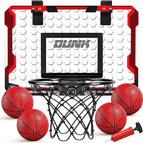 TEMI Indoor Basketball Hoop for Kids, Door Room Basketball Hoop,Mini Basketball Hoop with 4 Balls... | Amazon (US)