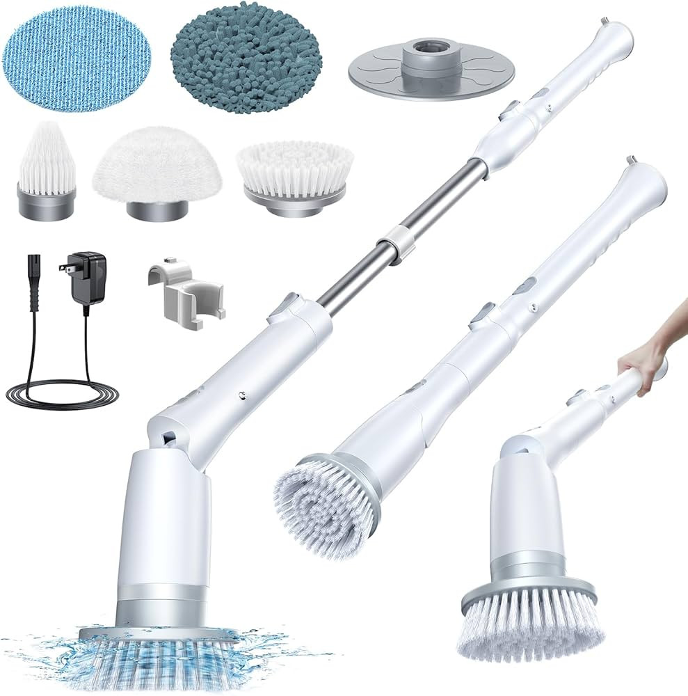 LABIGO Electric Spin Scrubber LA3 Pro, Cordless Bathroom Scrubber with 5 Replacement Head, 3 Adju... | Amazon (US)