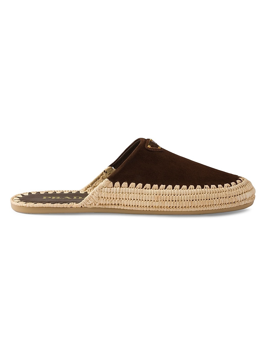 Women's Suede Flat Mules - Dark Brown - Size 10 | Saks Fifth Avenue