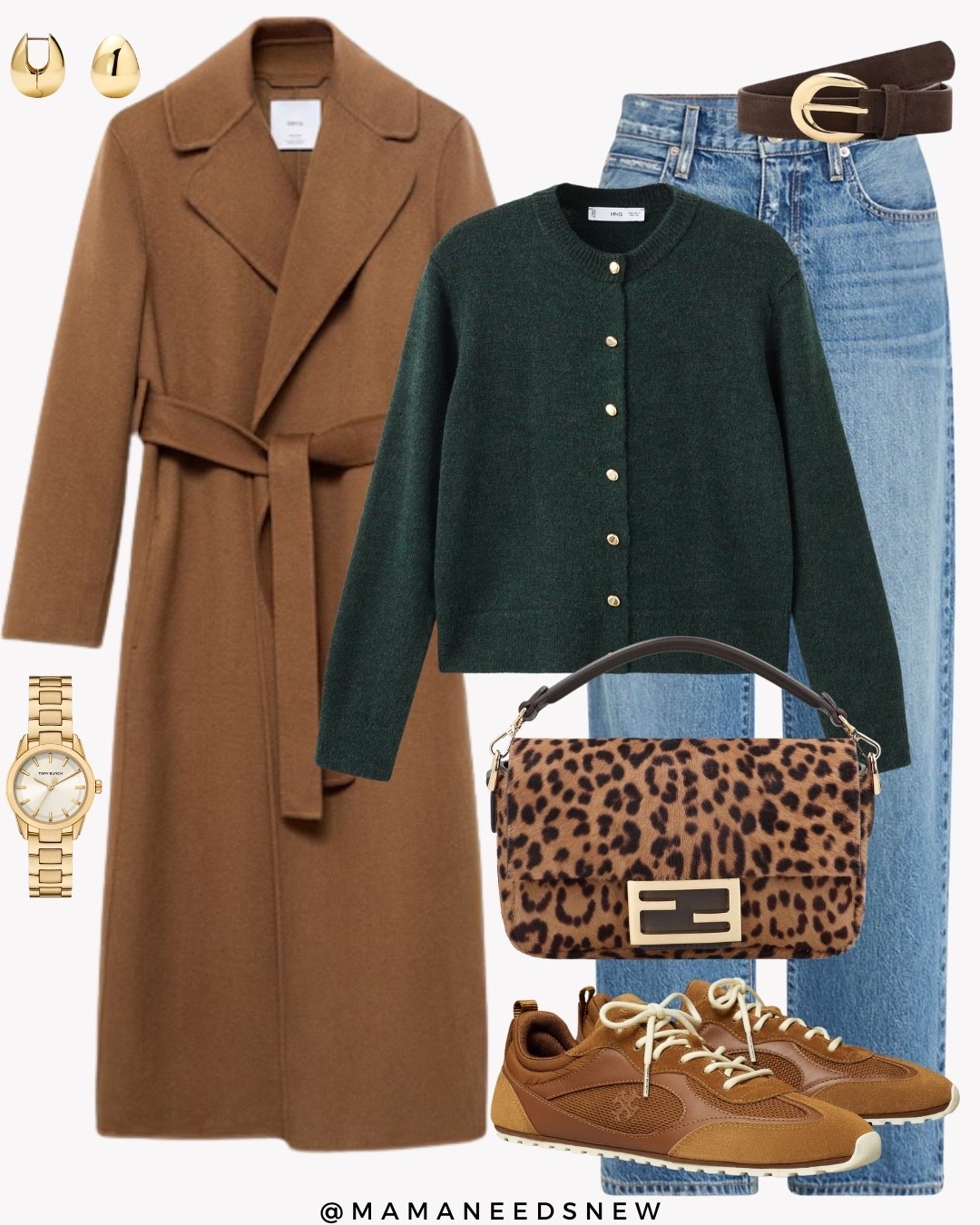 A fall outfit with a belted coat, cardigan, jeans, top handle bag, sneakers would wear to Thanksgiving 

#LTKSaleAlert #LTKStyleTip #LTKHoliday