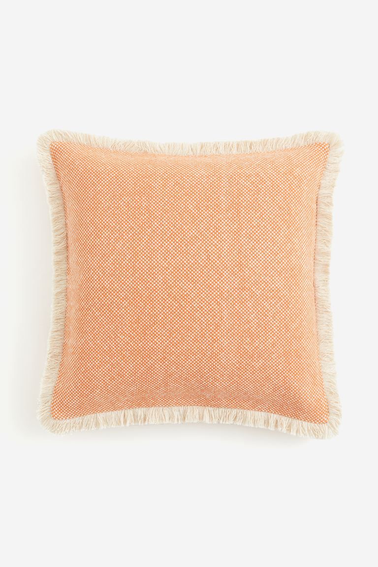 Cotton Cushion Cover with Fringe | H&M (US + CA)