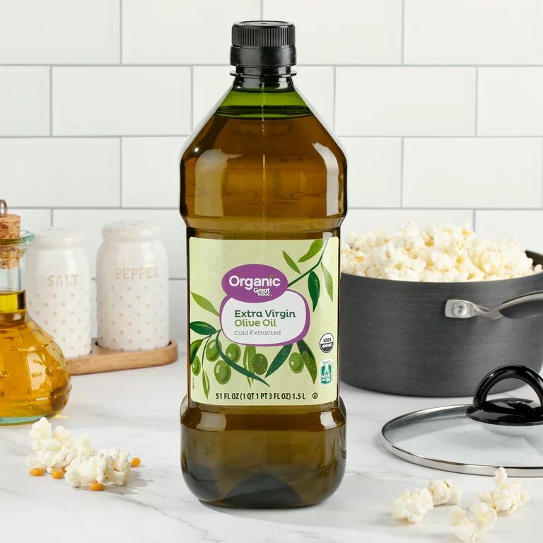 Great Value Organic Extra Virgin Olive Oil, 51 fl oz | Walmart (US)