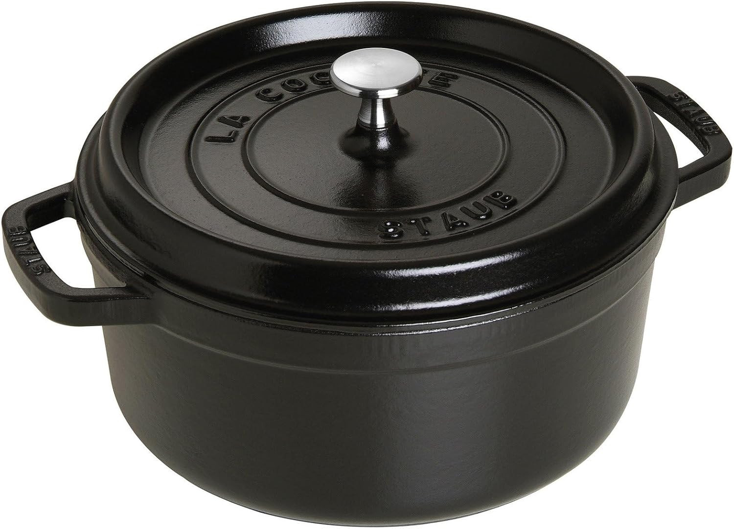 STAUB Cast Iron Dutch Oven 4-qt Round Cocotte, Made in France, Serves 3-4, Matte Black | Amazon (US)