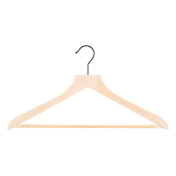 Lotus Wooden Shirt Hangers with Ribbed Bar Case of 20 | The Container Store