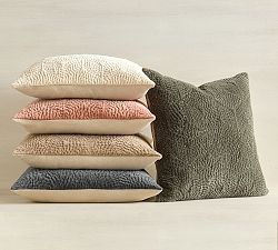 Follette Quilted Velvet Pillow | Pottery Barn (US)