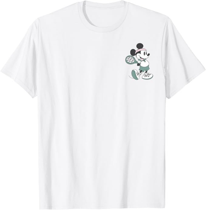 Disney Mickey and Friends Retro Tennis Mickey Pocket Logo T-Shirt | Amazon (US)