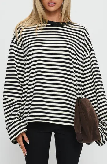Settle Down Stripe Oversize T-Shirt | Nordstrom