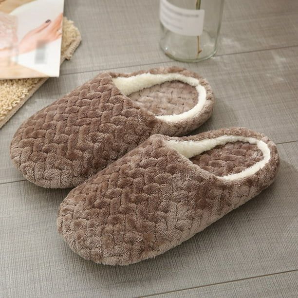 Winter Warm Men/Women Home Anti-Slip Suede Soft Sole Slippers Shoes House Indoor Floor Bedroom Sl... | Walmart (US)