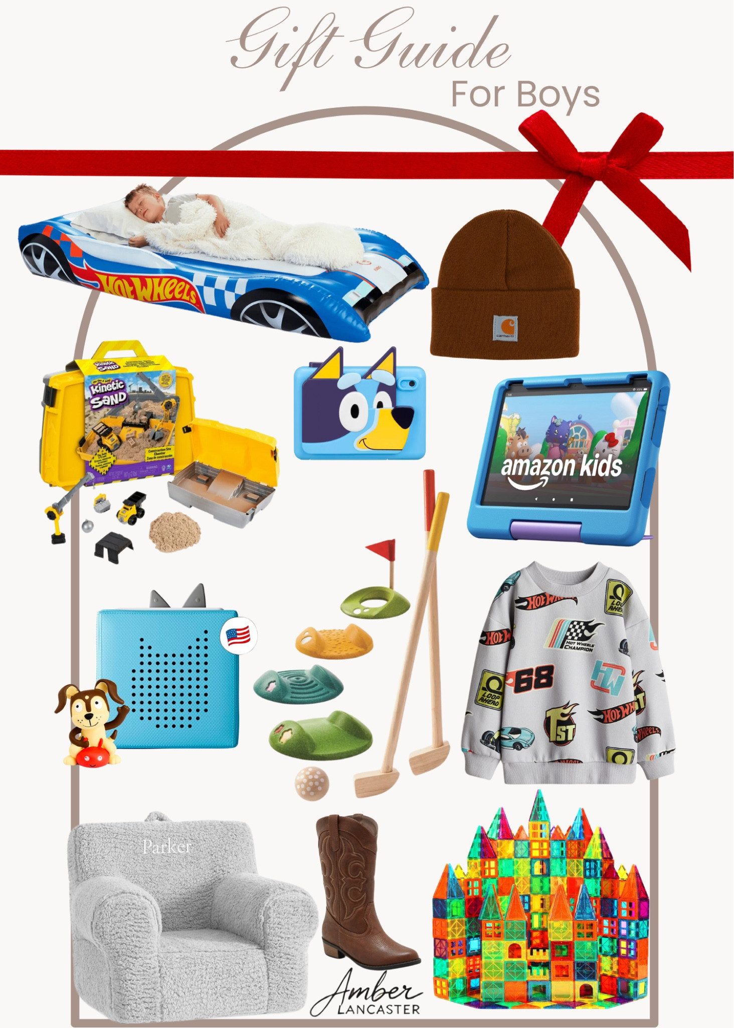 Gift ideas for boys! 🎁 | 
gift idea, christmas gift, gift guide, gifts for kids, gifts for boys, gifts for toddler boys, christmas gifts boys, boys gift guide, kids gift guide, boys christmas, kids toys, kids gifts, kids christmas gifts, amazon kids, tonies box, golf play set, walmart gift, funboy, hot wheels, kinetic sand, pottery barn kids, pottery barn anywhere chair. 

#LTKKids #LTKGiftGuide #LTKHoliday