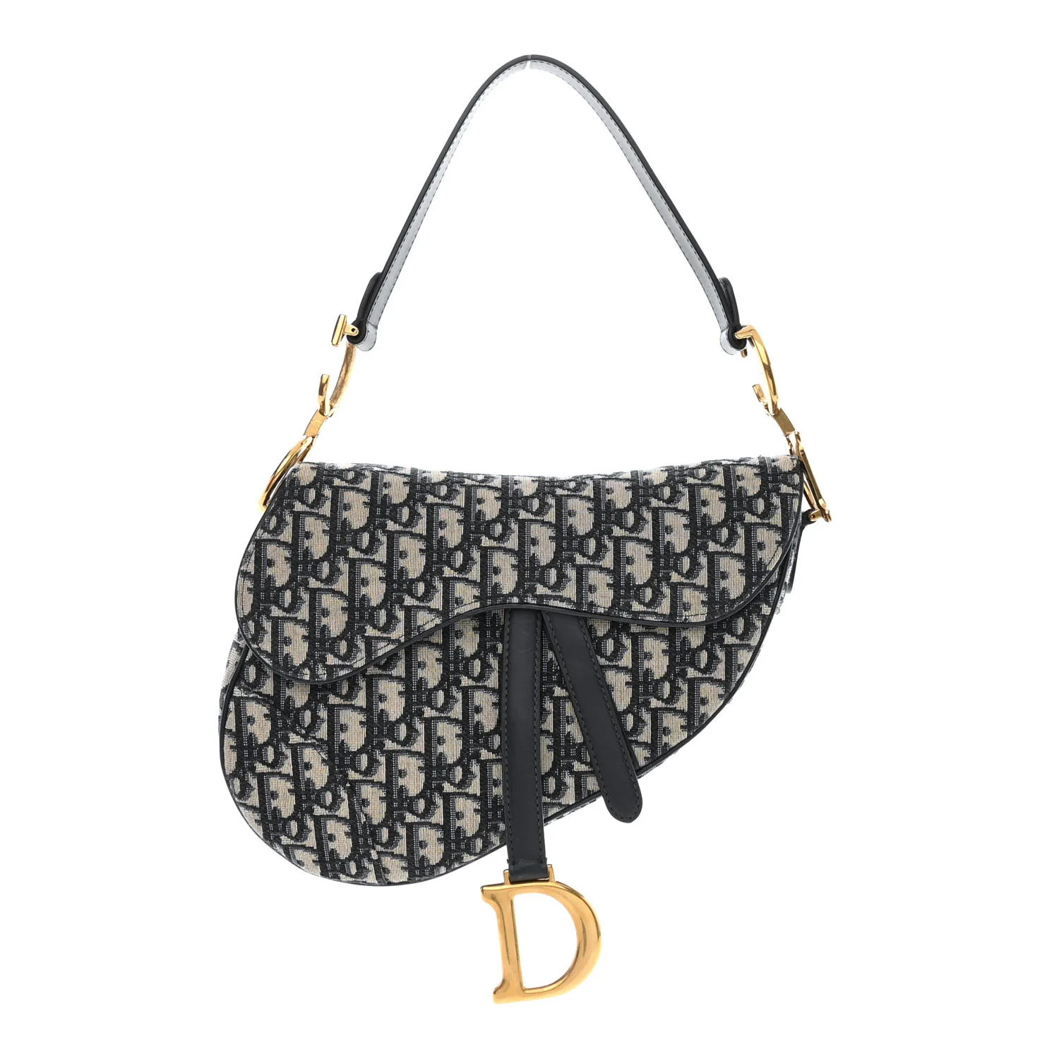 CHRISTIAN DIOR Oblique Saddle Bag Blue | FASHIONPHILE | FASHIONPHILE (US)