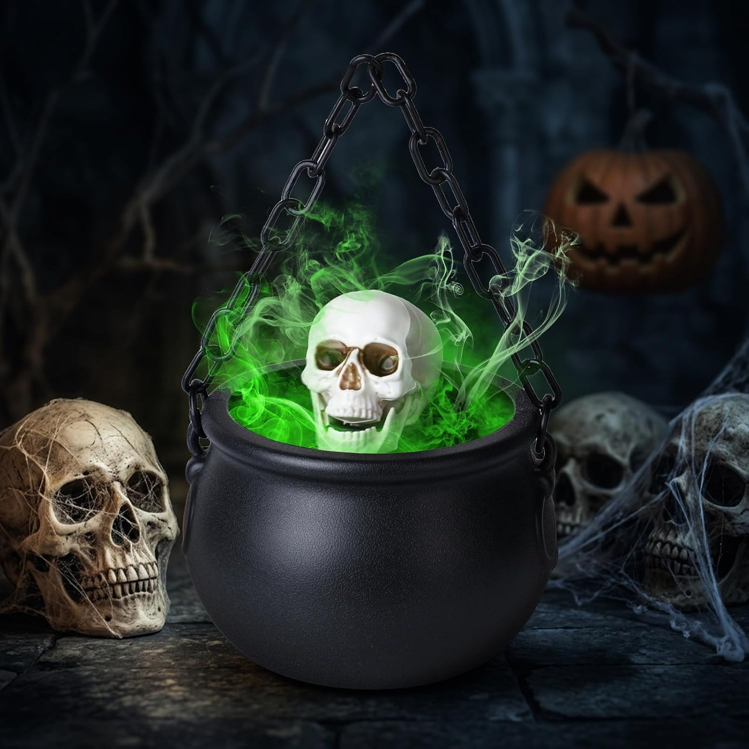 5.9" Witches Cauldron with 6 Spooky Light Mode, Halloween Decor Indoor | Amazon (US)