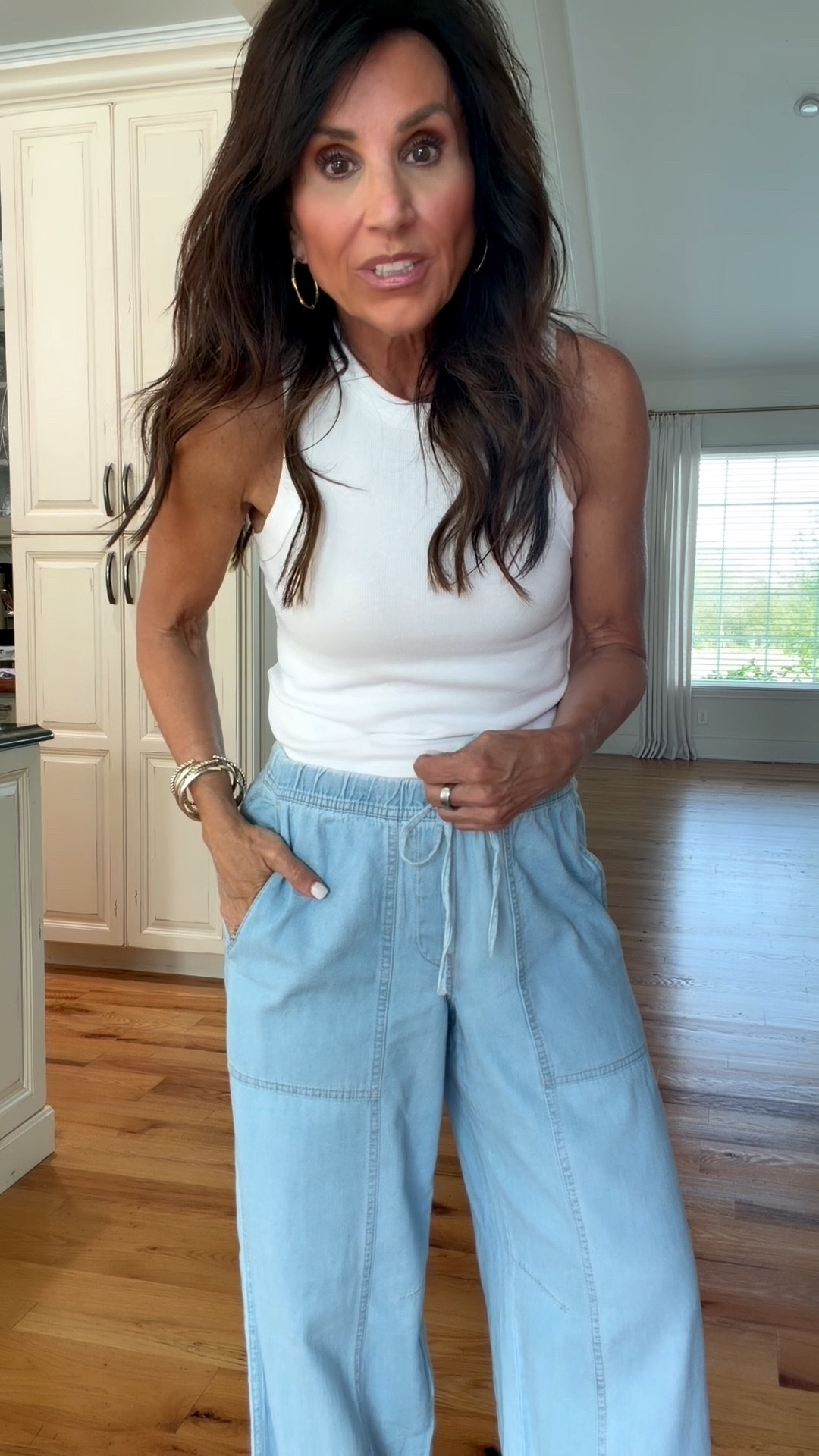 Tank top from Old Navy
Top - medium 
Pants - small

#LTKSeasonal #LTKOver40