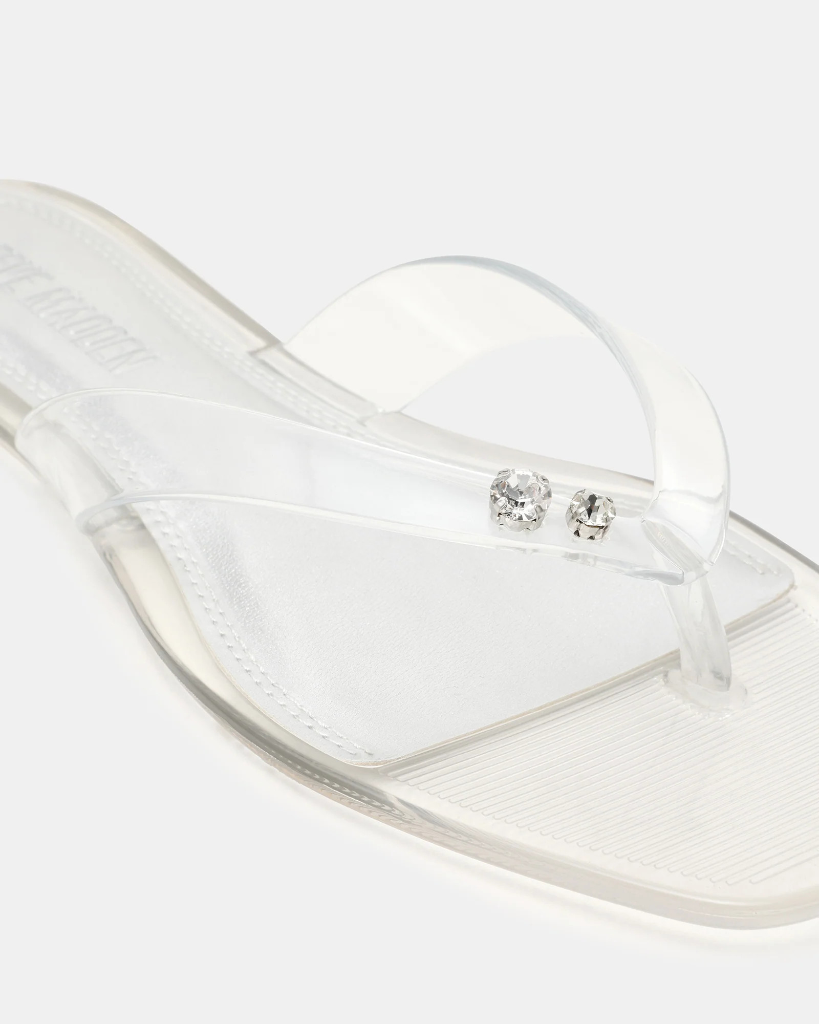 TRELLA Jelly Clear Square-Toe Thong Women's Sandal | Steve Madden (US)