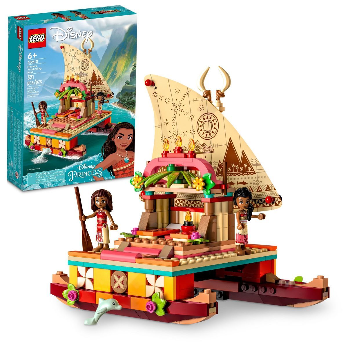 LEGO Disney Princess Moana's Wayfinding Boat Toy 43210 | Target