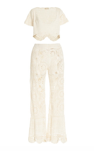 Bunga Crocheted Cotton Pants and Top Set | Moda Operandi (Global)