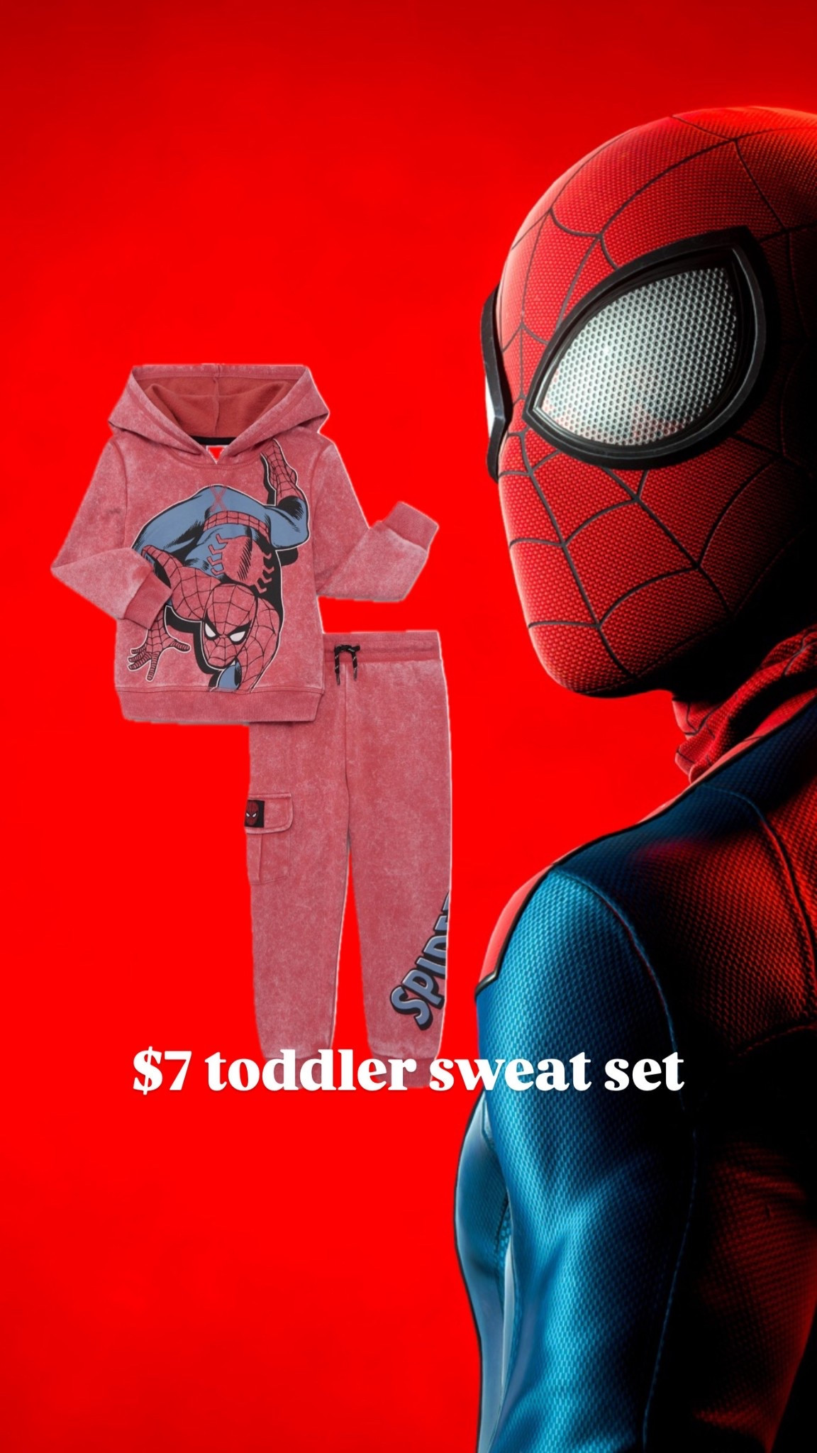 $7 Spiderman toddler sweat set at Walmart