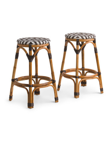 Set Of 2 Rattan Barstools | TJ Maxx