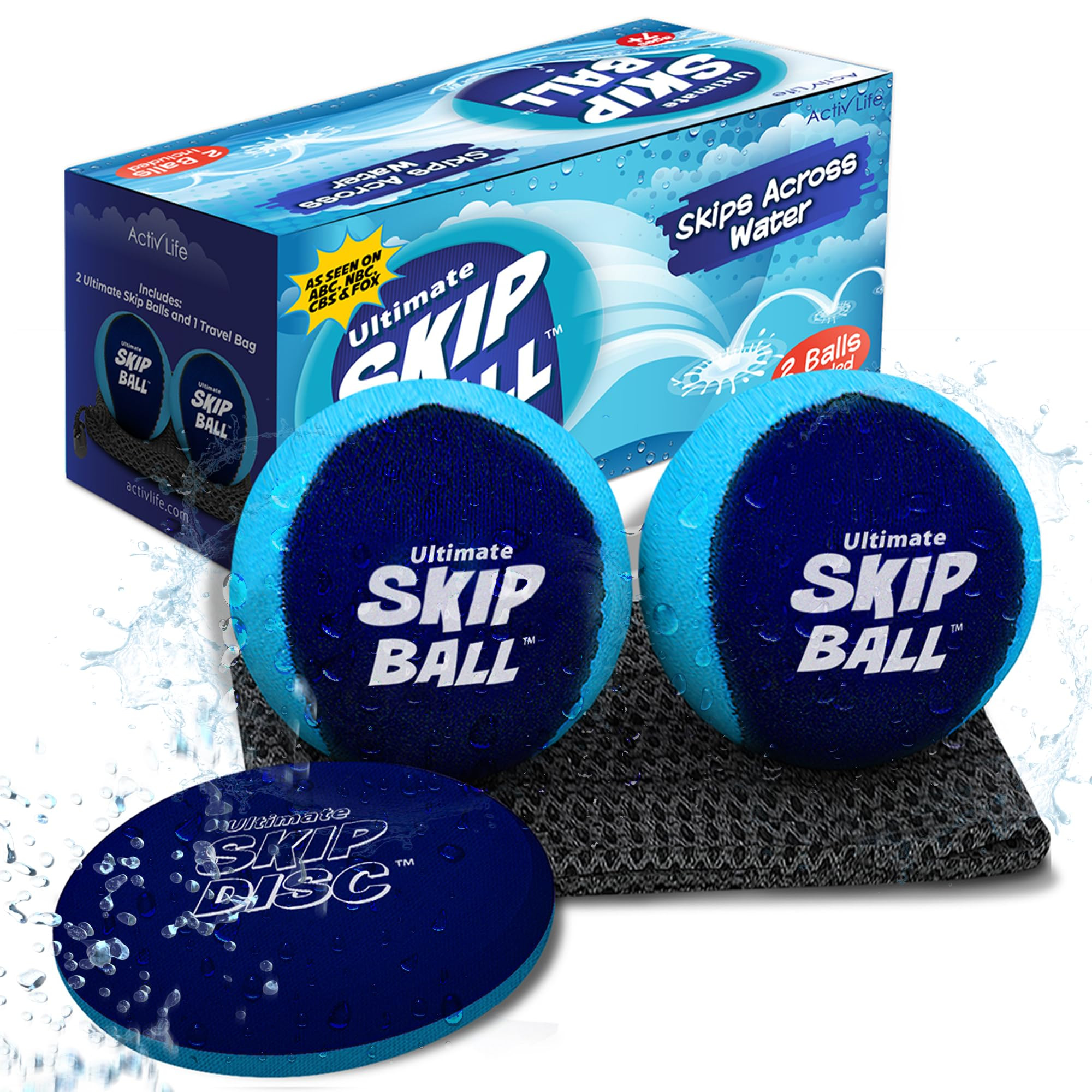 Activ Life The Ultimate Skip Ball – Water Bouncing Ball (2 Pack) Create Lasting Memories with Y... | Amazon (US)