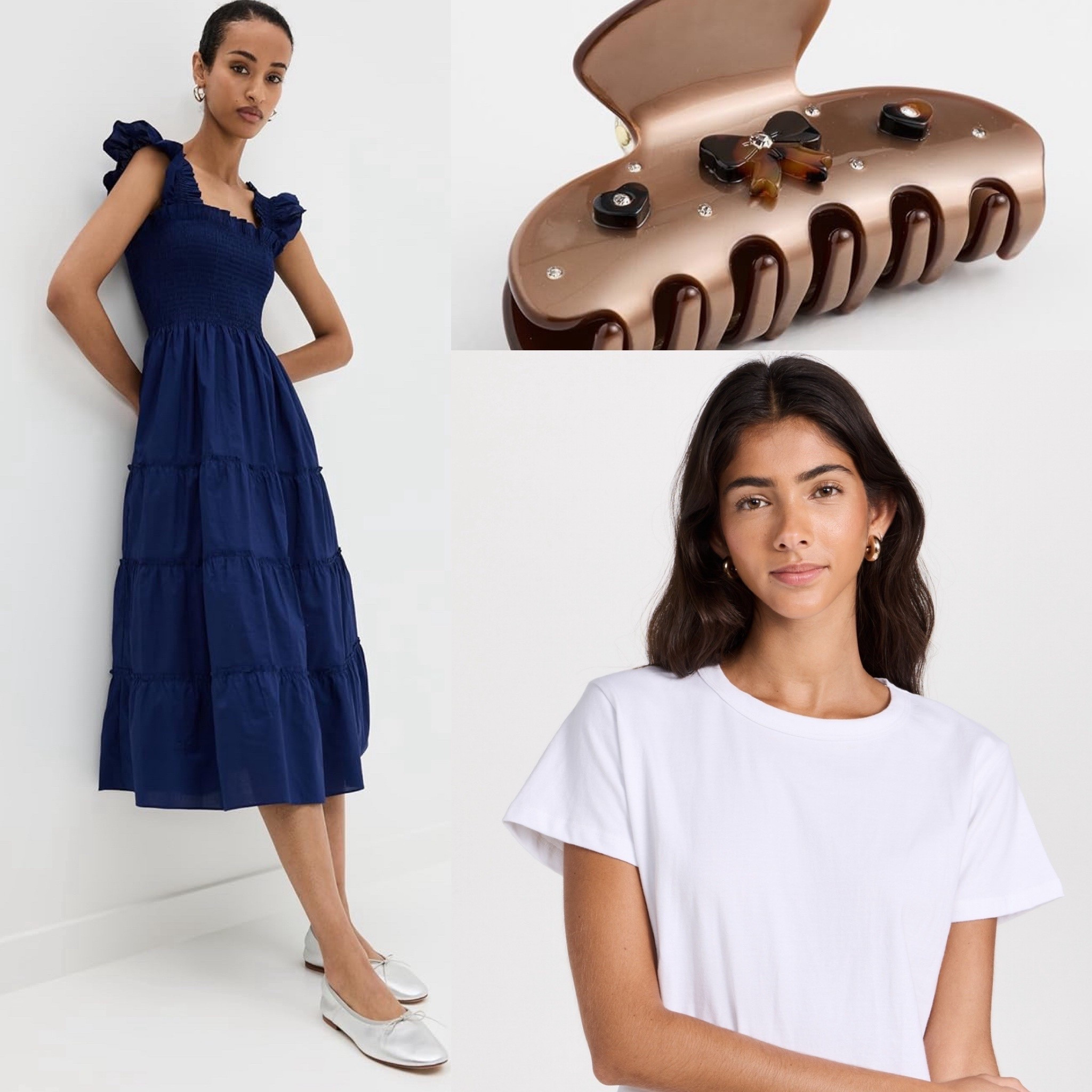 Shopbop sale picks 

Navy nap dress
Classic white tee (for layering)
And Emi Jay clip 

#LTKGiftGuide #LTKSaleAlert