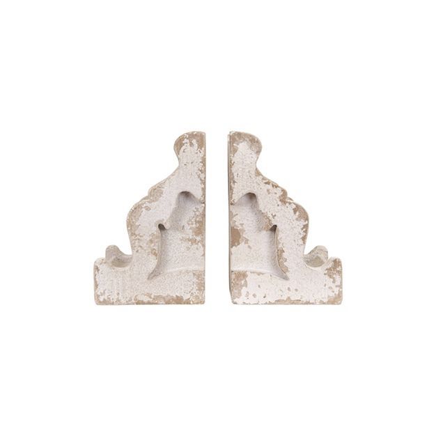 Set of 2 Corbel Shaped Bookends White - 3R Studios | Target