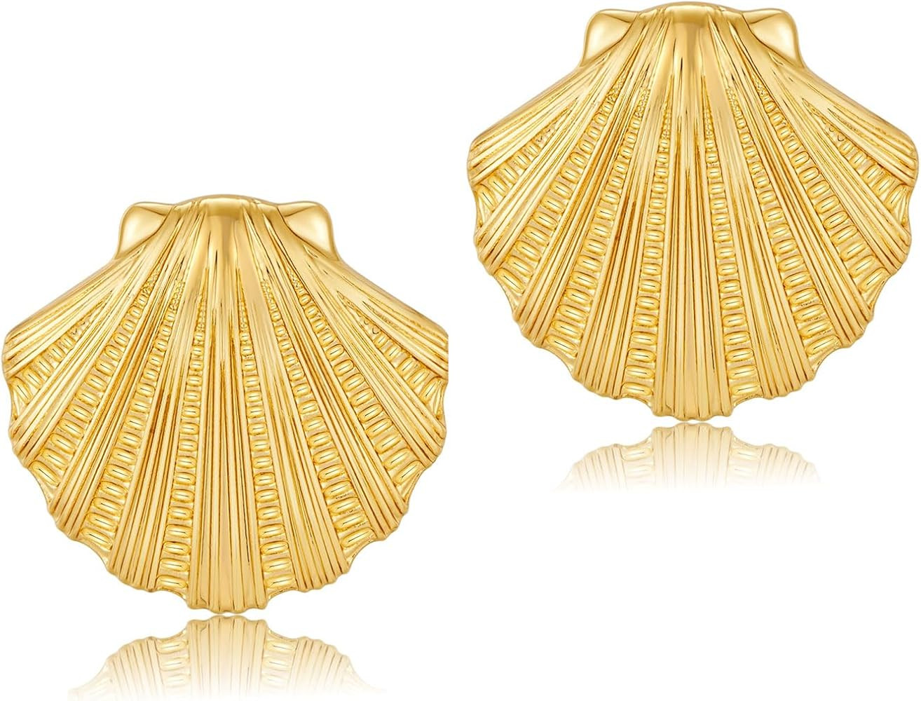 Gold Boho Ocean Earrings, Shell Earrings Seashell Stud Earrings Beach Jewelry Gifts for Women | Amazon (US)