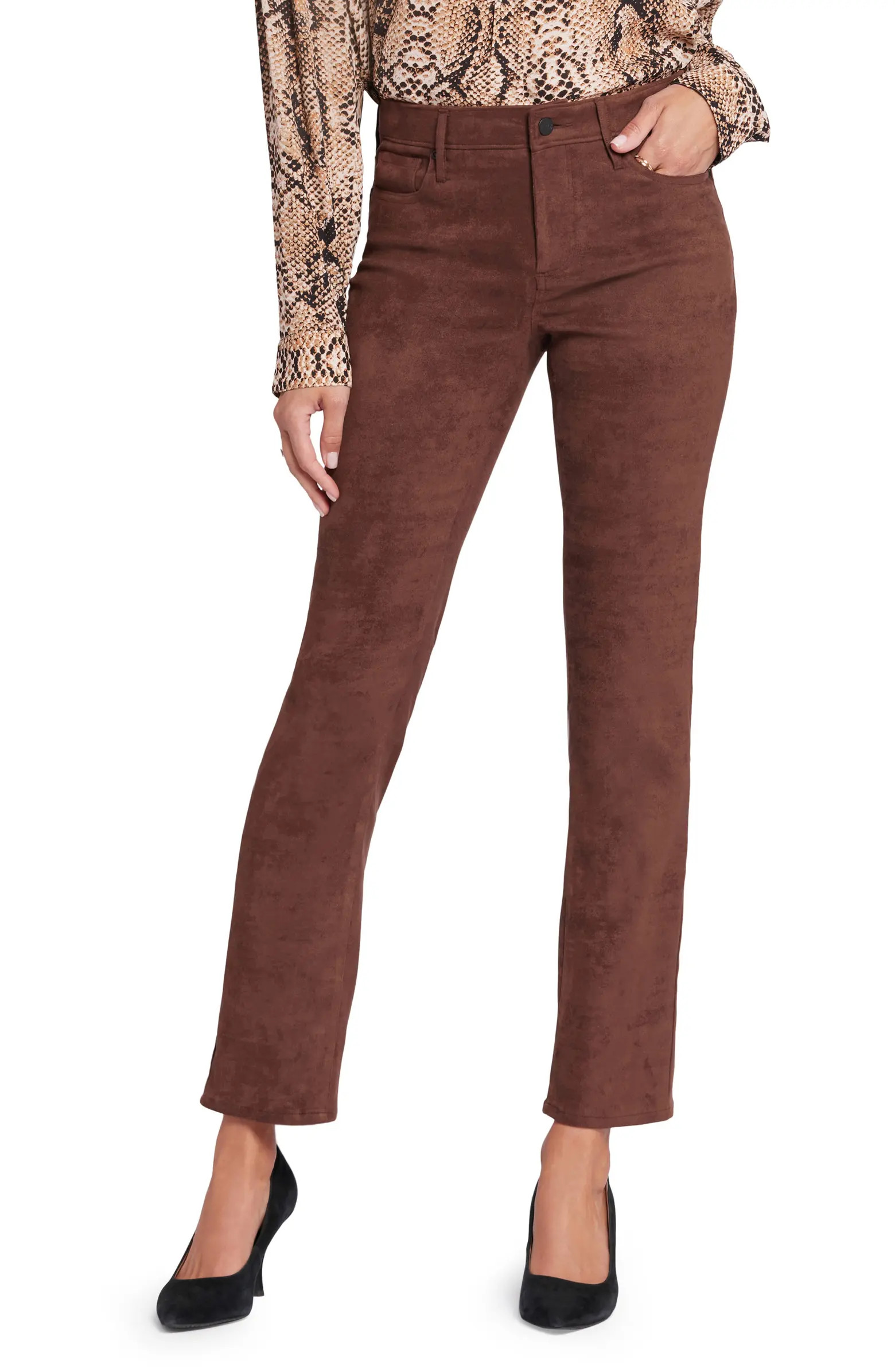 NYDJ Sheri Slim Faux Suede Pants | Nordstromrack | Nordstrom Rack