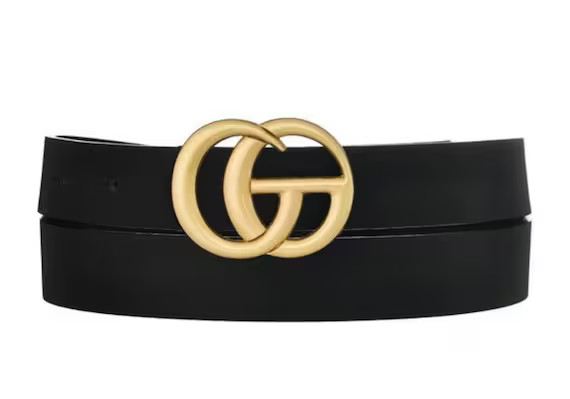 Gold Buckle Fashion Belt | Etsy (US)