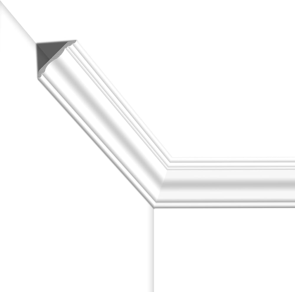 STICKGOO Ceiling Crown Molding Trim 10-Pack, High Impact Polystyrene Decorative Ceiling Molding B... | Amazon (US)