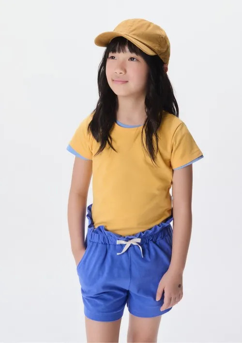 Blusa Básica Infantil Menina Manga Curta Slim Com Bordado Coração - Hering Store | Hering (BR)