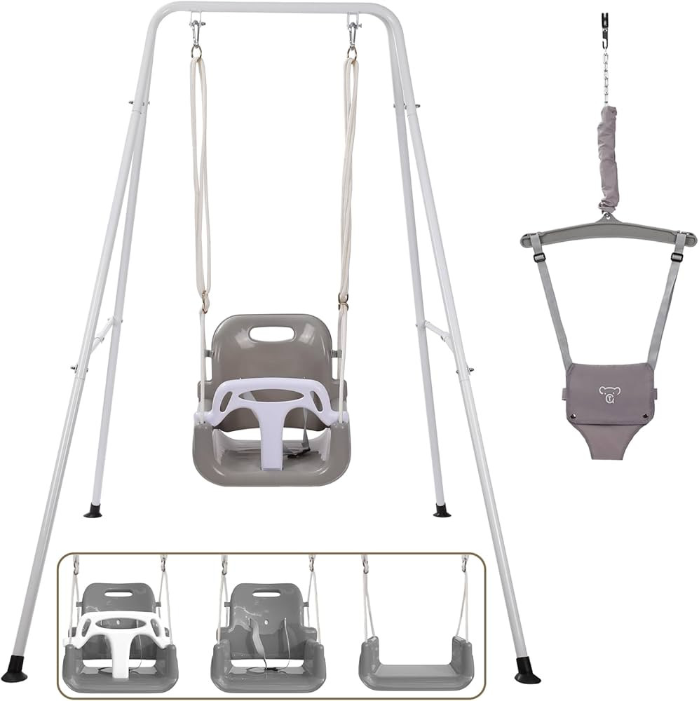 2 in 1 Toddler Swing ＆ Jumper, Swing Set for Indoor/Outdoor, Baby Jumpers and Bouncers, Easy to... | Amazon (US)