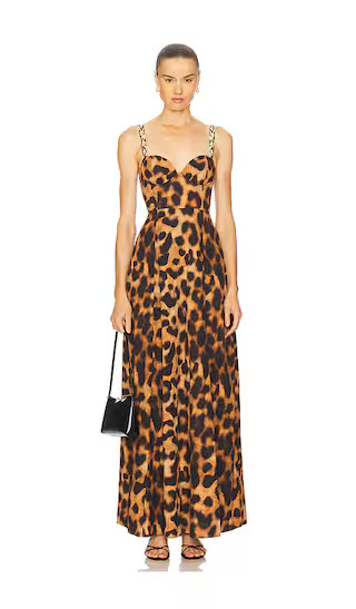 Sutton Strap Maxi Dress in Tan & Black Leopard | Revolve Clothing (Global)