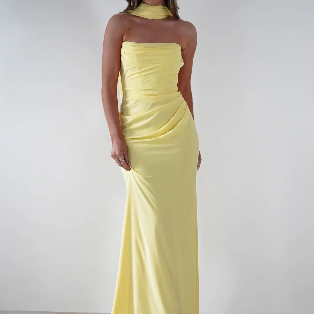Lisa Multiway Chiffon Gown | Yellow | Oh Hello Clothing